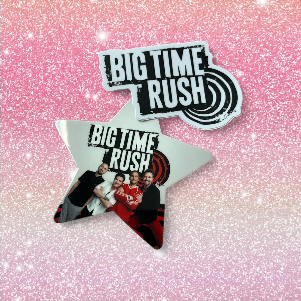Big Time Rush VIP laminate and Star Sticker